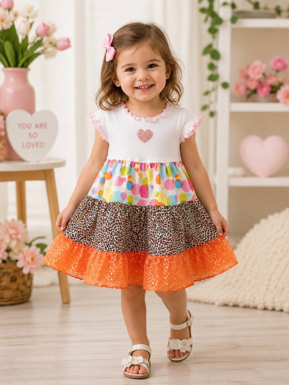 Rainbow Baby Girl Dress 2T Coquette Y2K Boutique Aesthetic